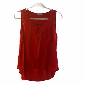 Pleione red zipper tank size L